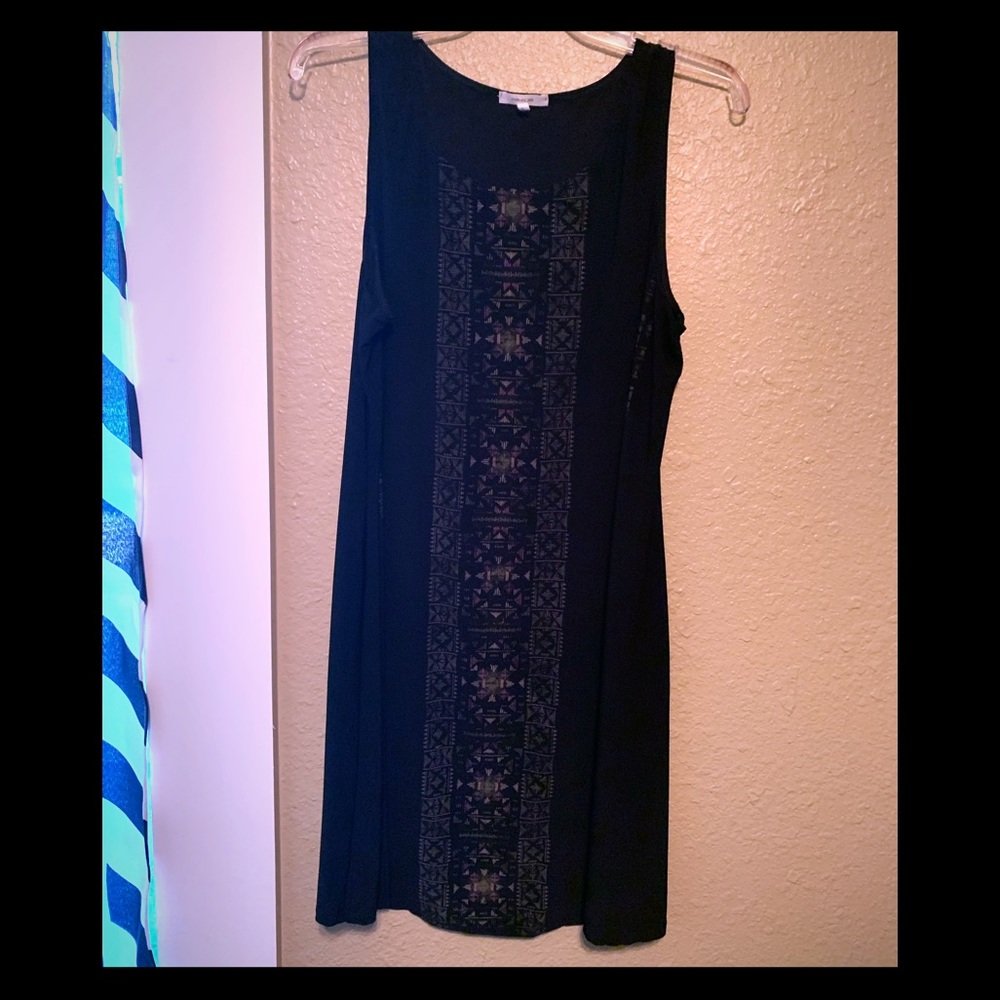 Black Tribal Print Dress